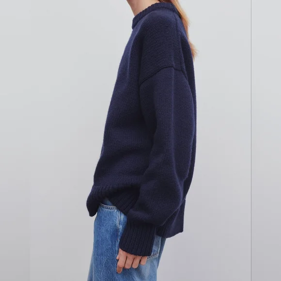 The Row Ophelia Sweater - Dark Navy XL - Wool & Cashmere - Picture 4 of 11